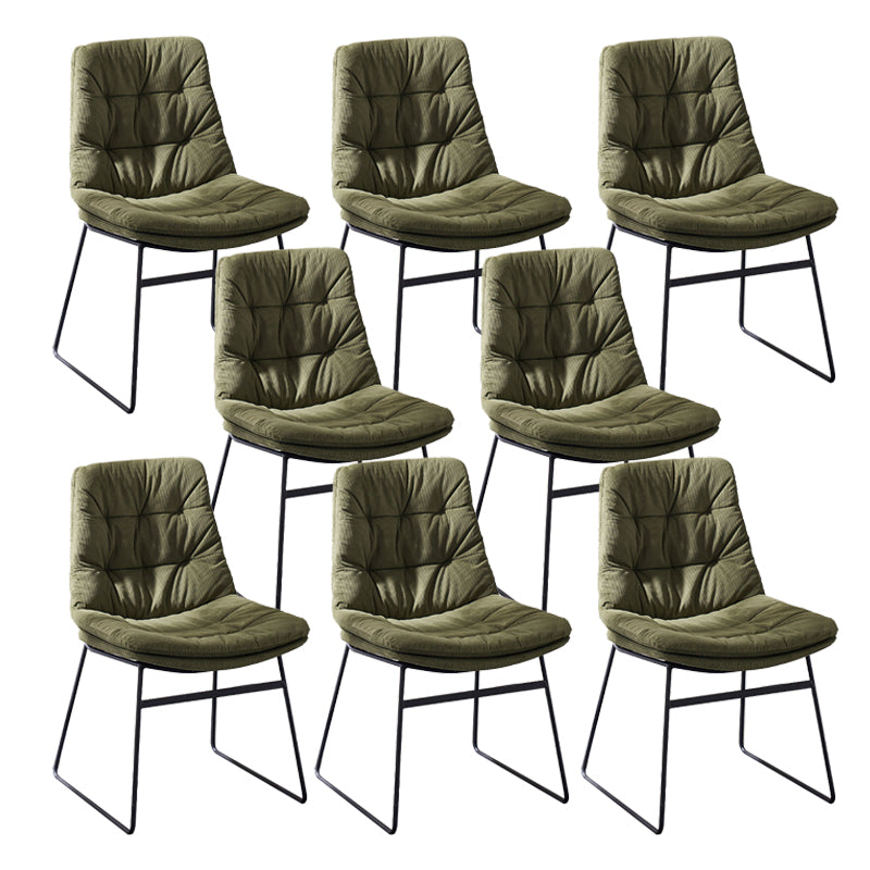 Armless Office Chair No Distressing Modern Ergonomic Desk Chair Green 8 Piece Set Casters Not Included Clearhalo 'furn' 'furn_office_chair' 'Furniture' 'Office Chairs' 'Office Furniture' 'office_chair' 7238844