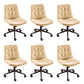 Armless Office Chair No Distressing Modern Ergonomic Desk Chair Off-White 6 Piece Set Casters Included Clearhalo 'furn' 'furn_office_chair' 'Furniture' 'Office Chairs' 'Office Furniture' 'office_chair' 7238848