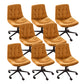 Armless Office Chair No Distressing Modern Ergonomic Desk Chair Orange 8 Piece Set Casters Included Clearhalo 'furn' 'furn_office_chair' 'Furniture' 'Office Chairs' 'Office Furniture' 'office_chair' 7238864