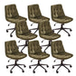 Armless Office Chair No Distressing Modern Ergonomic Desk Chair Green 8 Piece Set Casters Included Clearhalo 'furn' 'furn_office_chair' 'Furniture' 'Office Chairs' 'Office Furniture' 'office_chair' 7238869