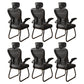Modern Desk Chair No Distressing Padded Arms No Wheels Office Chair