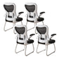 Modern Desk Chair No Distressing Padded Arms No Wheels Office Chair