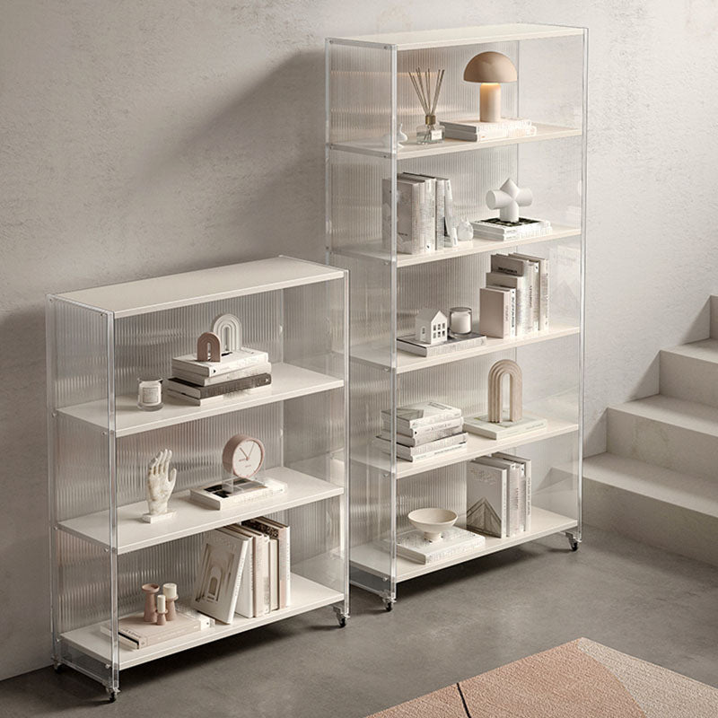 Bibliothèque contemporaine à l'arrière fermé à l'arrière en acrylique pour le bureau à domicile