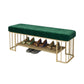 Glam Rectangle Seating Bench Cushioned Backless Entryway Bench with Storage Clearhalo 'Benches' 'Chairs & Seating' 'furn' 'furn_benches' 'Furniture' 'Living Room Furniture' 7239013