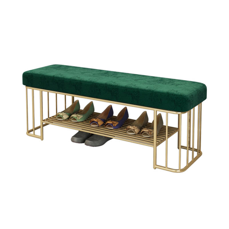 Glam Rectangle Seating Bench Cushioned Backless Entryway Bench with Storage Clearhalo 'Benches' 'Chairs & Seating' 'furn' 'furn_benches' 'Furniture' 'Living Room Furniture' 7239013