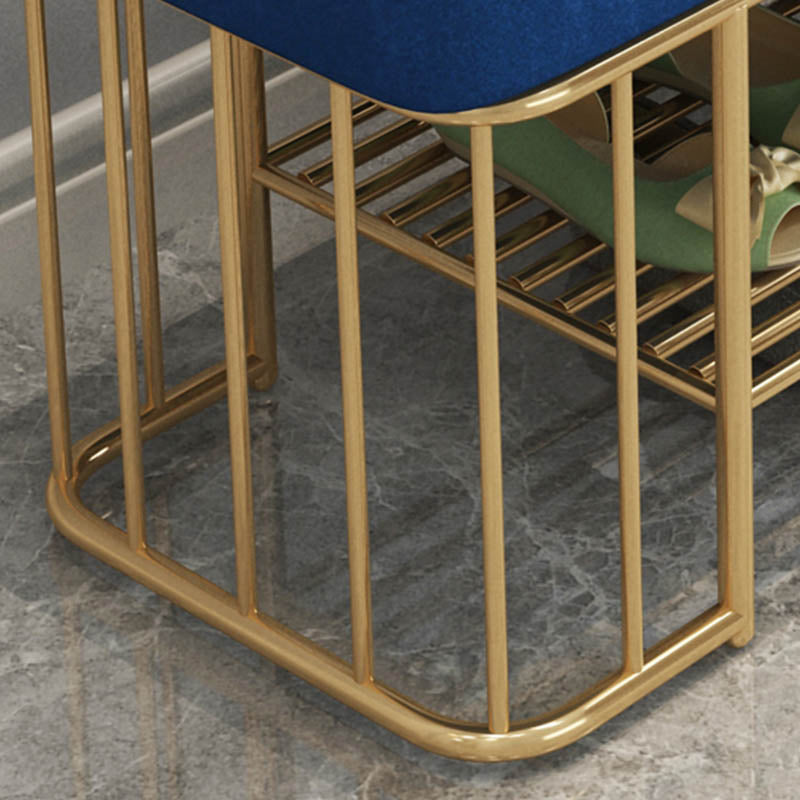 Glam Rectangle Seating Bench Cushioned Backless Entryway Bench with Storage Clearhalo 'Benches' 'Chairs & Seating' 'furn' 'furn_benches' 'Furniture' 'Living Room Furniture' 7239015