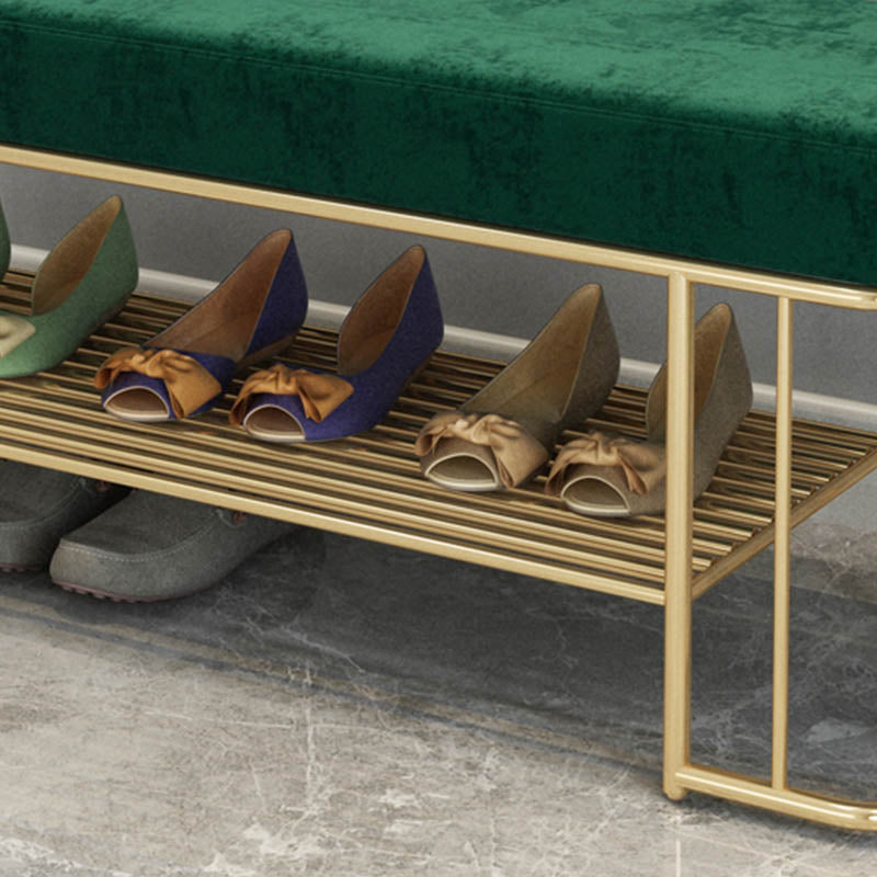 Glam Rectangle Seating Bench Cushioned Backless Entryway Bench with Storage Clearhalo 'Benches' 'Chairs & Seating' 'furn' 'furn_benches' 'Furniture' 'Living Room Furniture' 7239016