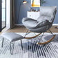 Simple Style Lounge Leisure Lazy Sofa Chair Bedroom Chaise Rocking Chair Rocking Chair with Ottomans Gray Clearhalo 'Chairs & Seating' 'furn' 'furn_rocking_chairs' 'Furniture' 'Living Room Furniture' 'Rocking Chairs' 'rocking_chairs' 7239073