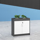 Contemporary Style File Cabinet Wooden Frame Lock Storage Filing Cabinet