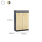 Contemporary Style File Cabinet Wooden Frame Lock Storage Filing Cabinet