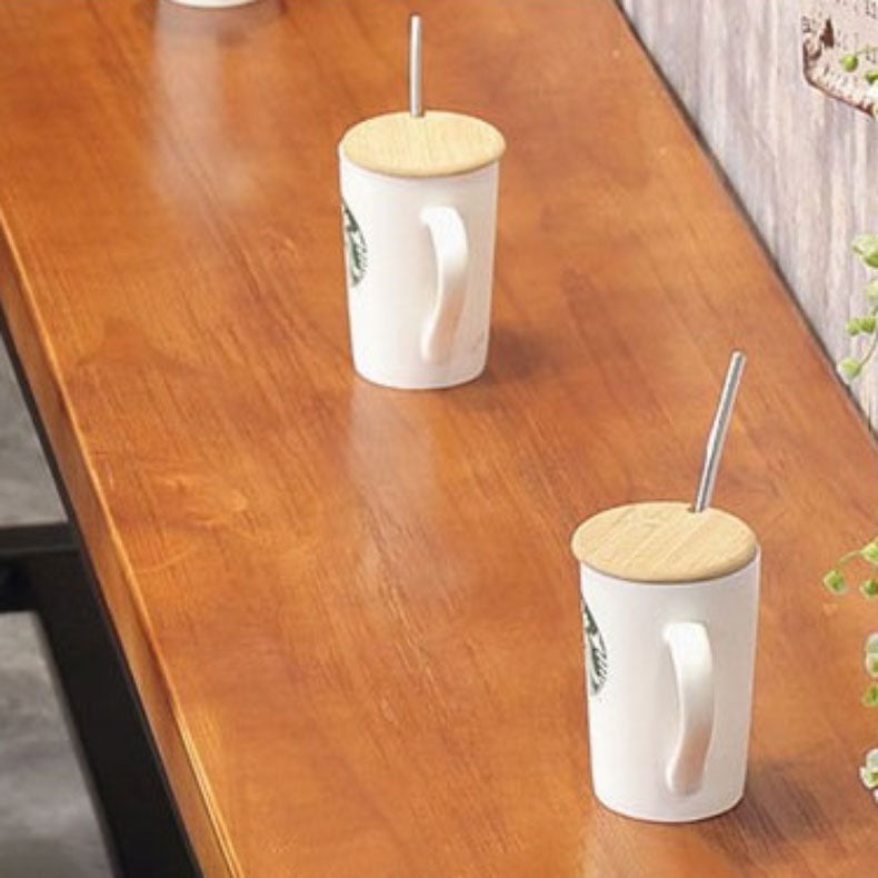 Industrial Bar Dining Table Cafe and Breakroom Bar Stool Table Clearhalo 'Bar Furniture' 'Bar Tables' 'bar_tables' 'furn' 'furn_bar_tables' 'Furniture' 'Kitchen & Dining Furniture' 7239209