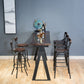 Industrial Style Bar Dining Table Cafe and Breakroom Bar Stool Table