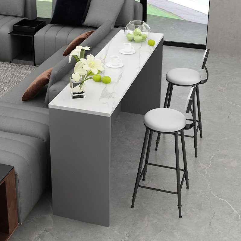 Mesa de comedor de bar interior contemporánea Mesa de taburete de bar rectangular