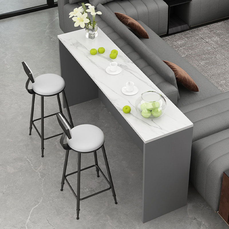 Mesa de comedor de bar interior contemporánea Mesa de taburete de bar rectangular