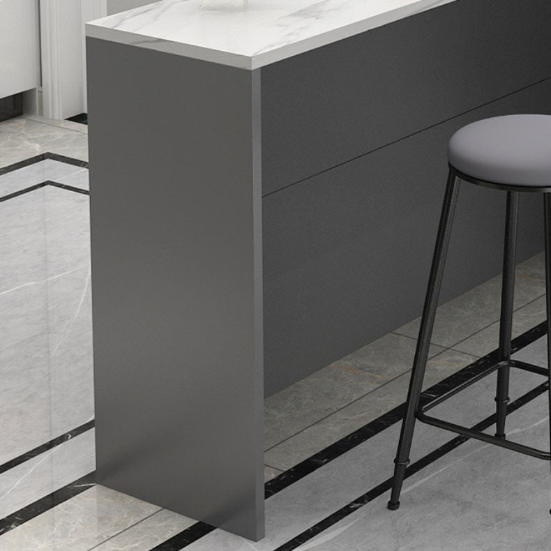 Mesa de comedor de bar interior contemporánea Mesa de taburete de bar rectangular