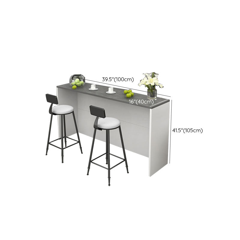 Mesa de comedor de bar interior contemporánea Mesa de taburete de bar rectangular