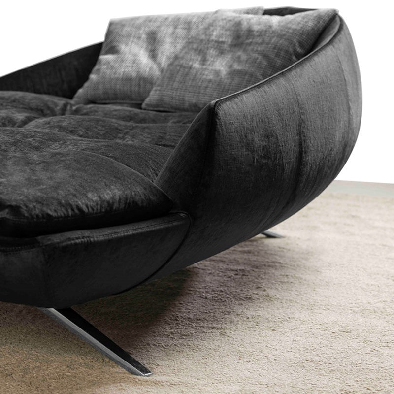 Living Room Chaise Rolled Arms Modern Chaise Lounge with Upholster