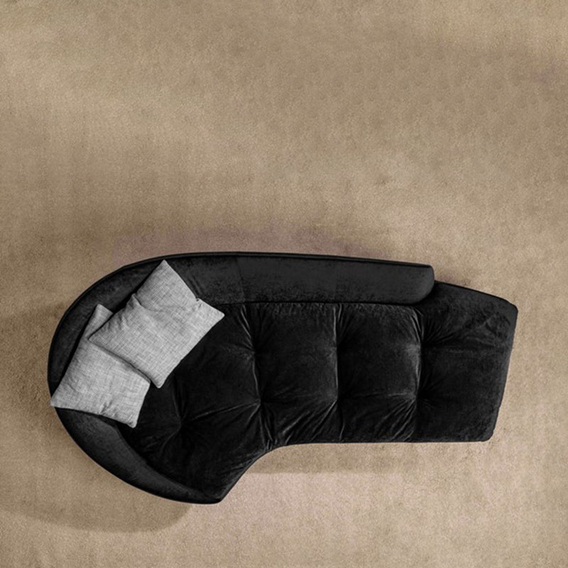 Living Room Chaise Rolled Arms Modern Chaise Lounge with Upholster