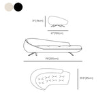 Living Room Chaise Rolled Arms Modern Chaise Lounge with Upholster