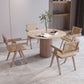 Modern Style Dinette Set 1/2/3/5 Pcs Round Solid Wood Dinette Table with Solid Chairs