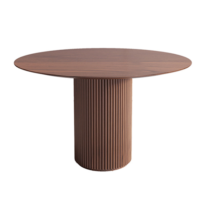 Modern Style Dinette Set 1/2/3/5 Pcs Round Solid Wood Dinette Table with Solid Chairs