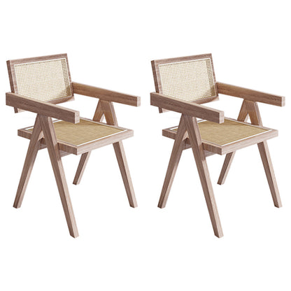 Juego de comedor de estilo moderno 1/2/3/5 PCS Mesa de comedor de madera maciza redonda con sillas sólidas