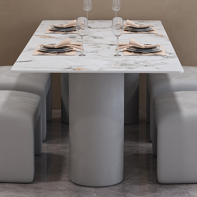 Contemporary Stone Furniture 1/5 Pcs Dining Room Table Set for Home Clearhalo 'Dining Room Sets' 'Dining Tables & Seating' 'dining_room_set' 'furn' 'furn_dining_room_set' 'Furniture' 'Kitchen & Dining Furniture' 7239518