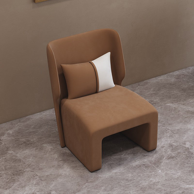 Contemporary Stone Furniture 1/5 Pcs Dining Room Table Set for Home 1 Brown Chair Clearhalo 'Dining Room Sets' 'Dining Tables & Seating' 'dining_room_set' 'furn' 'furn_dining_room_set' 'Furniture' 'Kitchen & Dining Furniture' 7239519