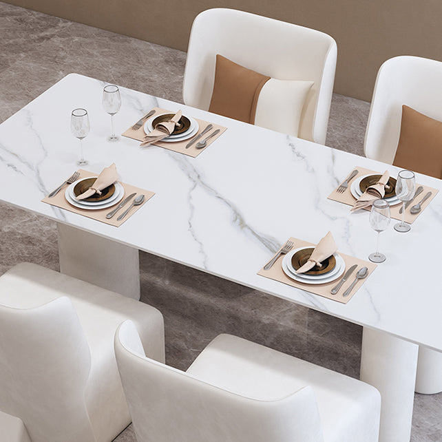 Contemporary Stone Furniture 1/5 Pcs Dining Room Table Set for Home Clearhalo 'Dining Room Sets' 'Dining Tables & Seating' 'dining_room_set' 'furn' 'furn_dining_room_set' 'Furniture' 'Kitchen & Dining Furniture' 7239522
