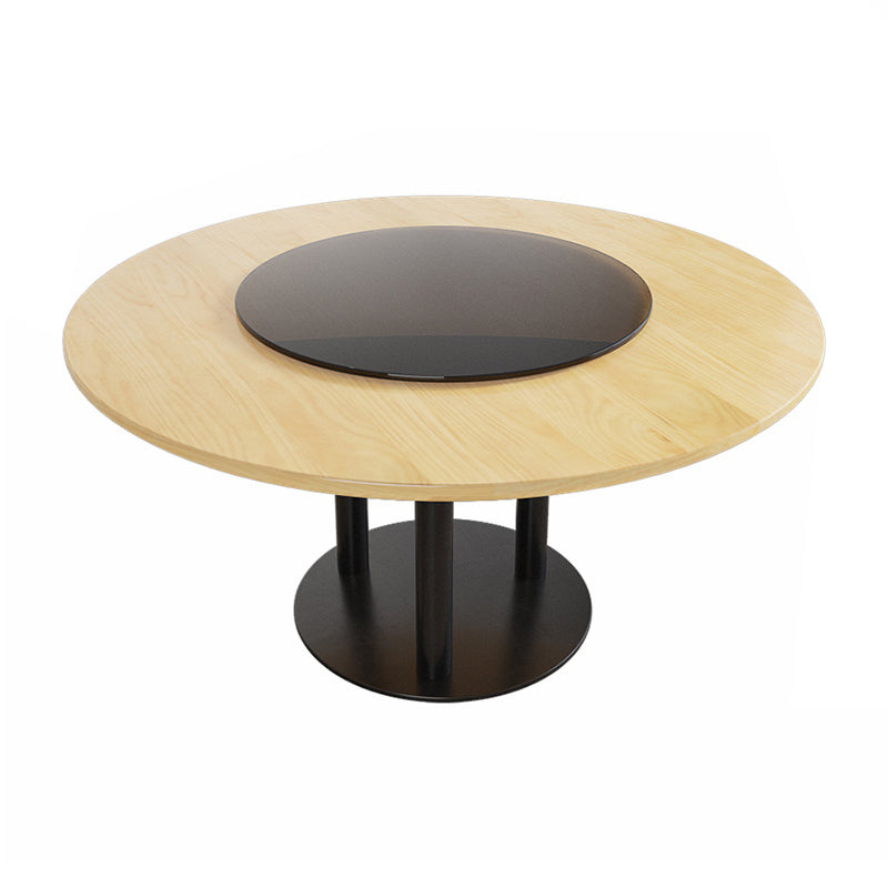 Round Solid Wood Dining Set 1/4/7 Pieces Dinette Set for Kitchen Clearhalo 'Dining Room Sets' 'Dining Tables & Seating' 'dining_room_set' 'furn' 'furn_dining_room_set' 'Furniture' 'Kitchen & Dining Furniture' 7239604