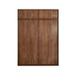 Walnut Solid Wood Wardrobe Freestanding Wardrobe with Sliding Doors