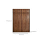 Walnut Solid Wood Wardrobe Freestanding Wardrobe with Sliding Doors