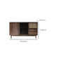 Sideboard marrone a buffet in legno massiccio contemporaneo con 2 cassetti
