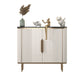 Gambe metalliche Sideboard bianca Tabella 35,4 "supporto a buffet alto con archiviazione