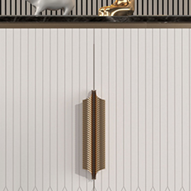 Gambe metalliche Sideboard bianca Tabella 35,4 "supporto a buffet alto con archiviazione