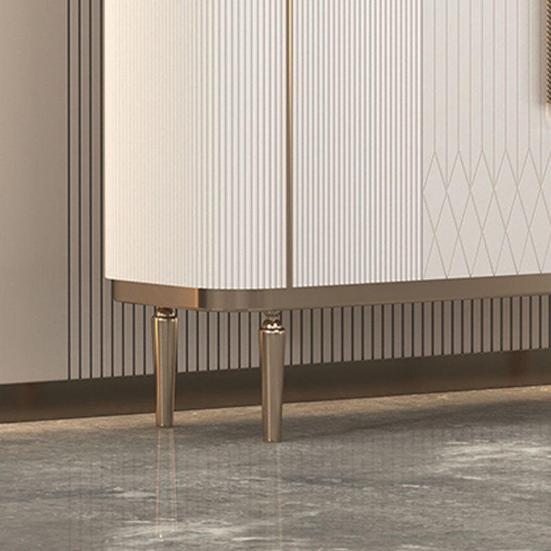 Gambe metalliche Sideboard bianca Tabella 35,4 "supporto a buffet alto con archiviazione