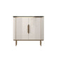 Gambe metalliche Sideboard bianca Tabella 35,4 "supporto a buffet alto con archiviazione