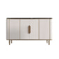 Gambe metalliche Sideboard bianca Tabella 35,4 "supporto a buffet alto con archiviazione