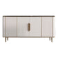 Gambe metalliche Sideboard bianca Tabella 35,4 "supporto a buffet alto con archiviazione