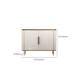 Gambe metalliche Sideboard bianca Tabella 35,4 "supporto a buffet alto con archiviazione