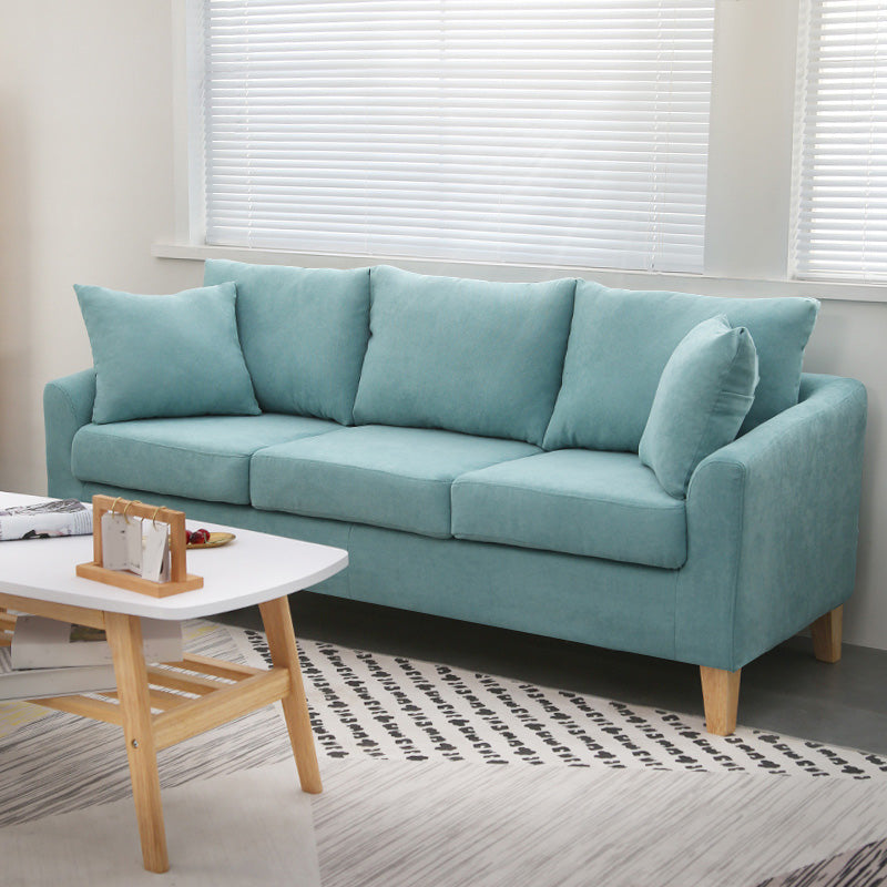 27" Wide Contemporary Sofa Fabric 3 Seater Pillows Cushions Seating Mint Green Clearhalo 'furn' 'furn_sofas' 'Furniture' 'Living Room Furniture' 'Sofa' 'sofas' 7240215