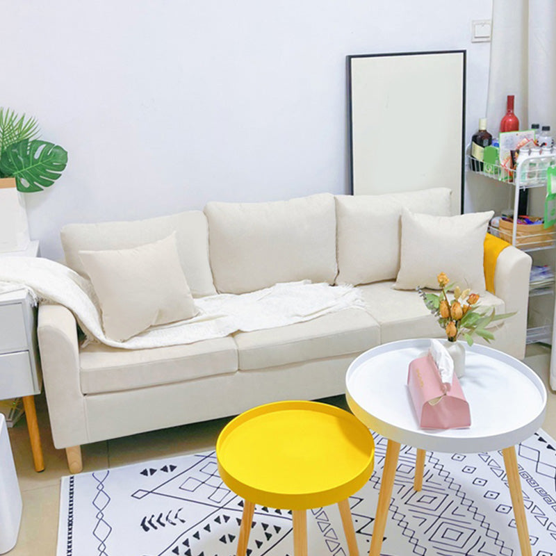 27" Wide Contemporary Sofa Fabric 3 Seater Pillows Cushions Seating Clearhalo 'furn' 'furn_sofas' 'Furniture' 'Living Room Furniture' 'Sofa' 'sofas' 7240219