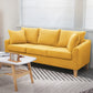 27" Wide Contemporary Sofa Fabric 3 Seater Pillows Cushions Seating Yellow Clearhalo 'furn' 'furn_sofas' 'Furniture' 'Living Room Furniture' 'Sofa' 'sofas' 7240220