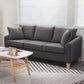 27" Wide Contemporary Sofa Fabric 3 Seater Pillows Cushions Seating Dark Gray Clearhalo 'furn' 'furn_sofas' 'Furniture' 'Living Room Furniture' 'Sofa' 'sofas' 7240221