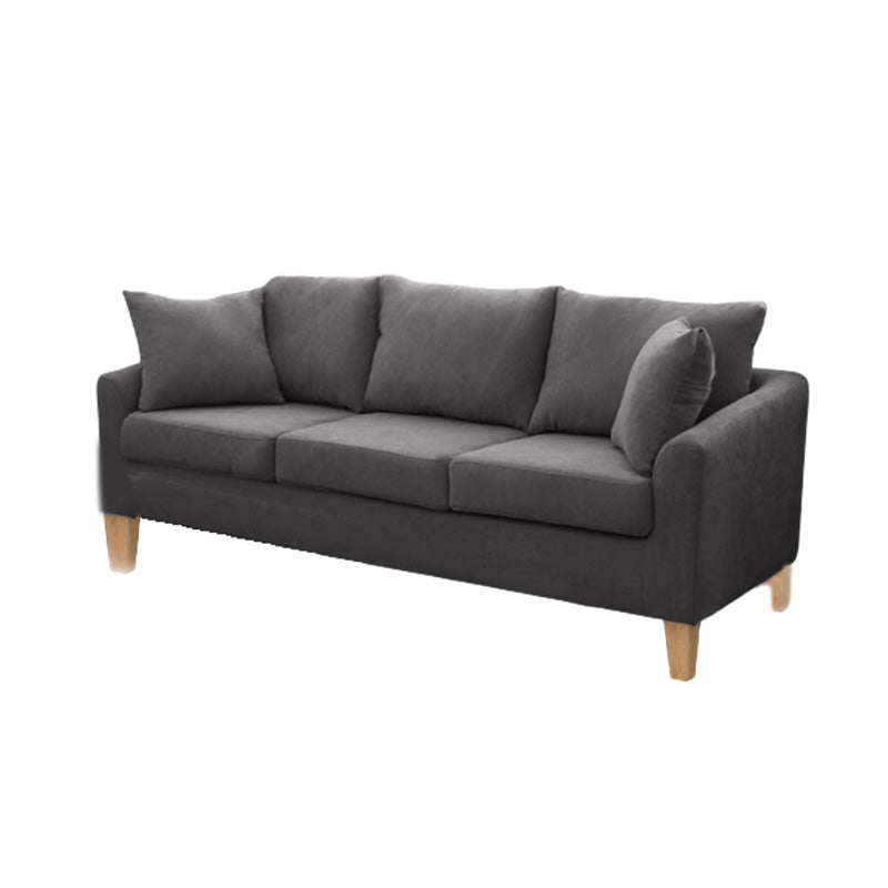 27" Wide Contemporary Sofa Fabric 3 Seater Pillows Cushions Seating Clearhalo 'furn' 'furn_sofas' 'Furniture' 'Living Room Furniture' 'Sofa' 'sofas' 7240223