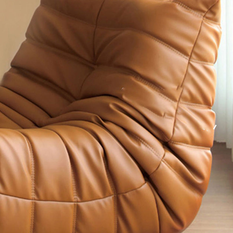 Asiento estacionario de cuero con sofá de 40 "de ancho con mechones divididos con mechones.