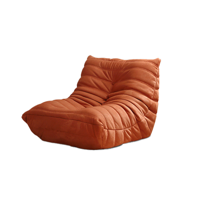 40" Wide Contemporary Sofa Leather Tufted Armless Stationary Seating Brown Suede Clearhalo 'furn' 'furn_sofas' 'Furniture' 'Living Room Furniture' 'Sofa' 'sofas' 7240251