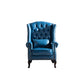 Traditional Rolled Arms Wingback Chair Tufted Back Nailhead Trim Chair