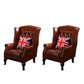 Traditional Rolled Arms Wingback Chair Tufted Back Nailhead Trim Chair