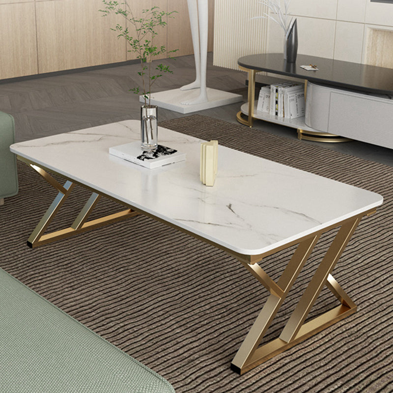 Modern Trestle Coffee Table SlateRectangle Coffee or End Table Clearhalo 'Coffee & Accent Tables' 'Coffee Tables' 'coffee_tables' 'furn' 'furn_coffee_tables' 'Furniture' 'Living Room Furniture' 7240280